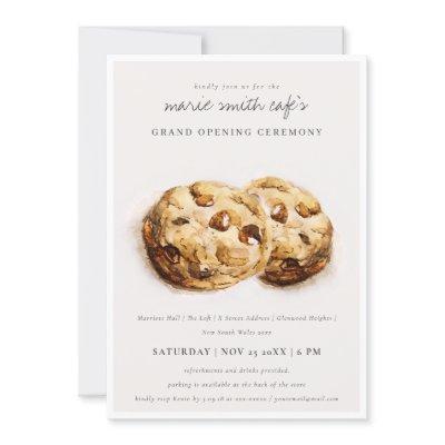 Choco Chip Cookies Café Grand Opening Invite