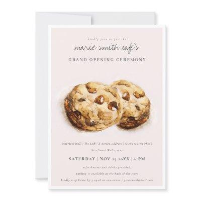 Choco Chip Cookies Café Grand Opening Invite
