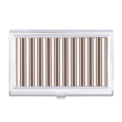 Chocolate brown and white candy stripes  case