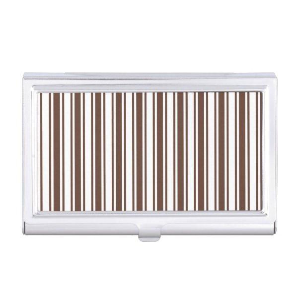 Chocolate brown and white candy stripes  case