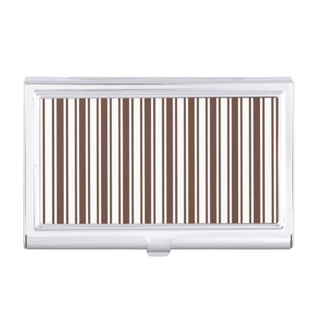 Chocolate brown and white candy stripes case