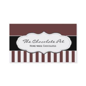 Chocolate Brown and White Striped