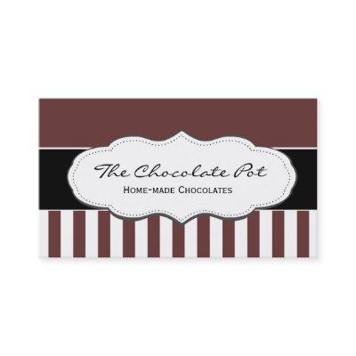 Chocolate Brown and White Striped