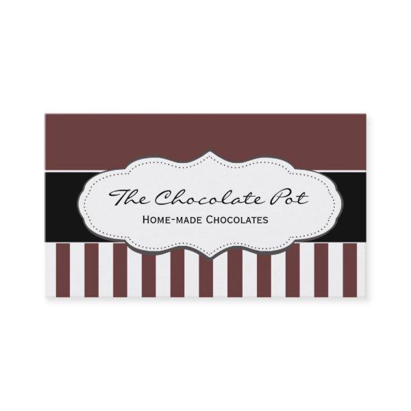 Chocolate Brown and White Striped