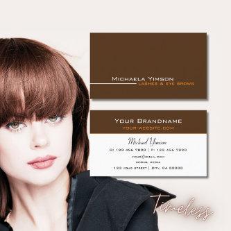 Chocolate Brown White Simple Modern Professional