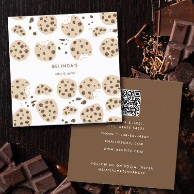 Chocolate Chip Cookies Baking QR Code Social Media Square