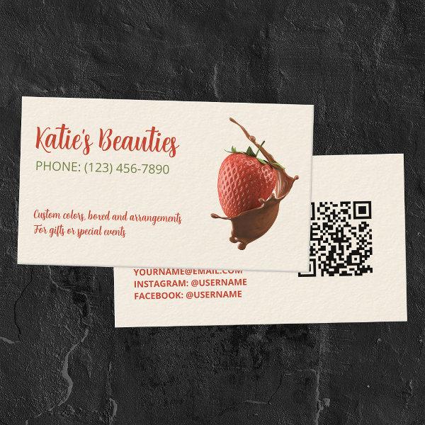 Chocolate-Dipped Strawberries Custom QR