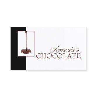 Chocolate Shop Chocolatier Black White Sweets Card