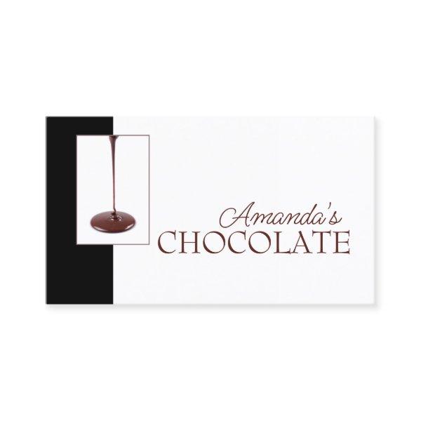 Chocolate Shop Chocolatier Black White Sweets Card