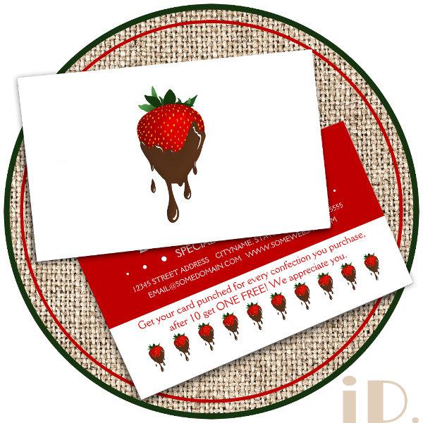 chocolate strawberries loyalty punch card