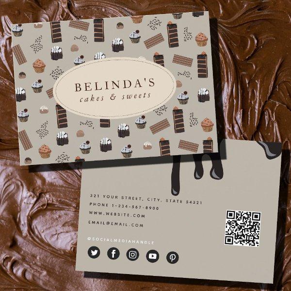 Chocolate Theme Bakery Chef Caterer QR Code