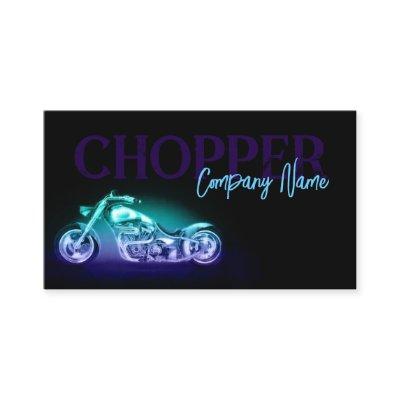 Chopper Bike Neon Light Simple Black