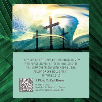 Christian Bible Cross QR Code Religious Church