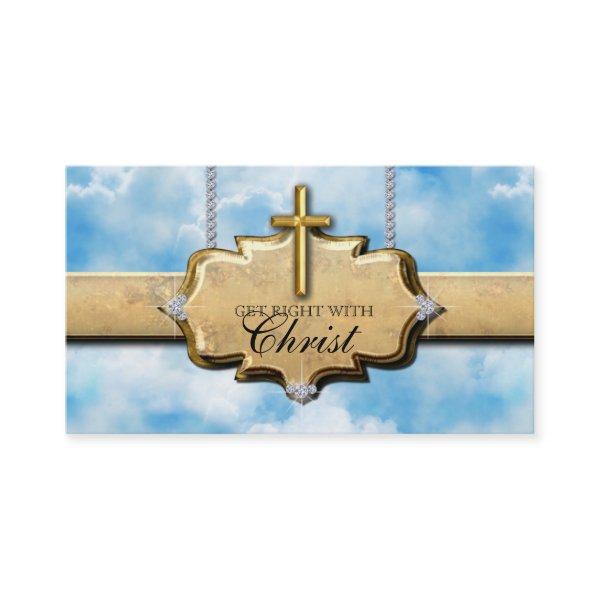 Christian  Cross Gold Clouds Heaven