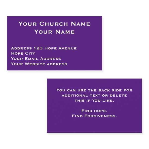 Christian Church Pastor Purple and White Religious