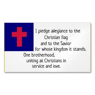 Christian Flag Pledge  Magnet