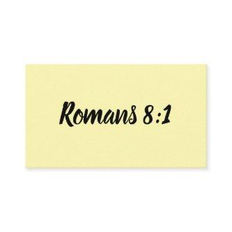 Christian Life Verse Bible Scripture Romans 8:1 Calling Card