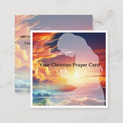 Christian Prayer Sunset Sky Heavens Square