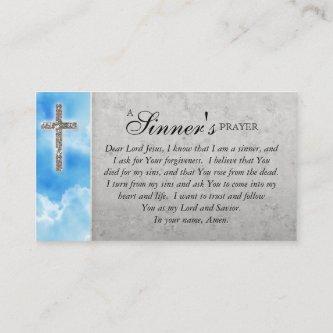 Christian Sinner's Prayer Cross Clouds