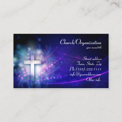 Christianity - Blue Shimmering Cross