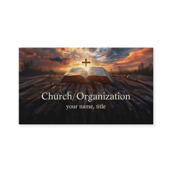 Christianity - Religious Cross and Bible Horizon