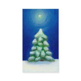 Christmas art holiday card tree snow December 25th