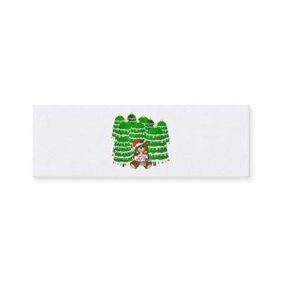 Christmas Bear with JOY Sign and ChristmasTrees Mini
