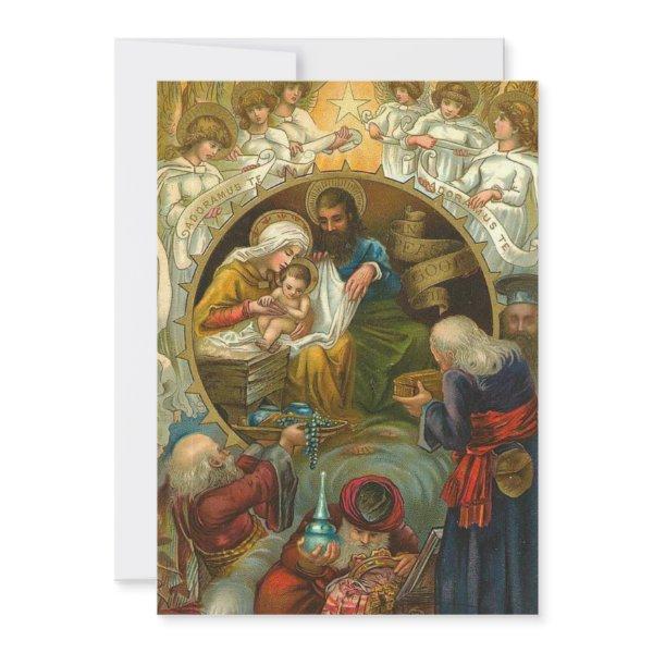 Christmas Nativity Epiphany Holy Family Wisemen Holiday Card