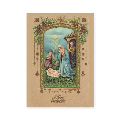 Christmas Nativity Religious Greeting Holy Card