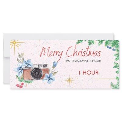 christmas photo session voucher, gift card