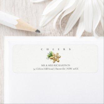 Christmas Pine Star Cookie Address Cheers Label