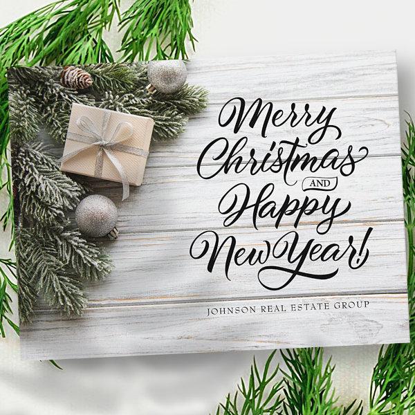 Christmas Pine Tree Merry Christmas Greeting Postcard