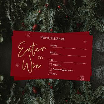 Christmas Raffle Enter to Win Business Logo Ticket