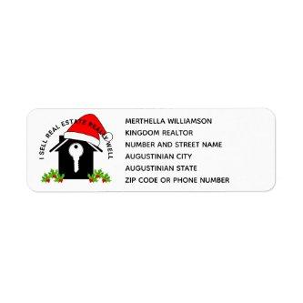 Christmas Real Estate Agent Realtor Return Address Label