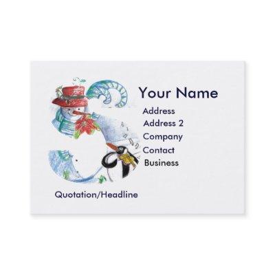 CHRISTMAS S LETTER ,PENGUIN'S SERENADE  MONOGRAM