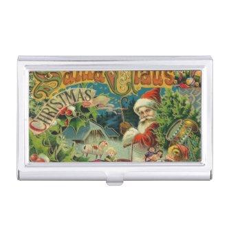Christmas Santa Claus Antique Art  Holder