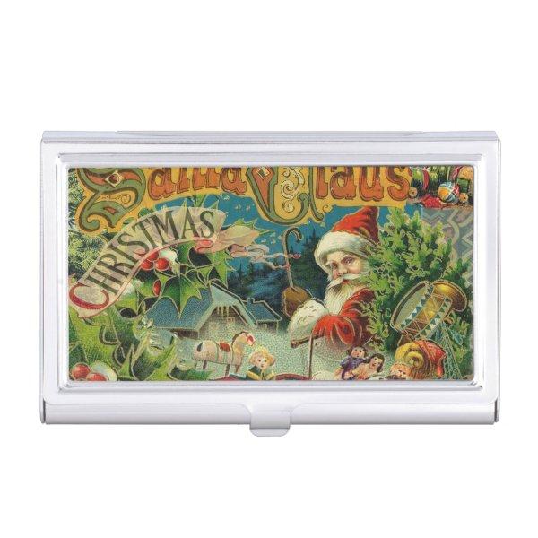 Christmas Santa Claus Antique Art  Holder