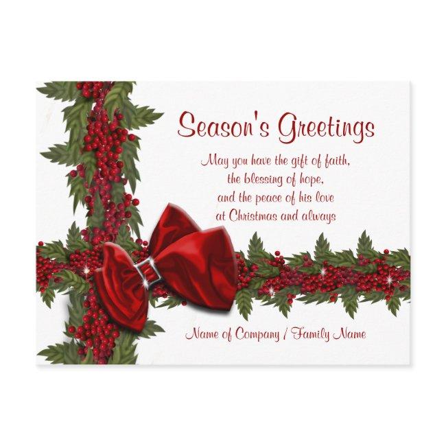 Christmas sayings Xmas Corporate thanks Holiday Postcard