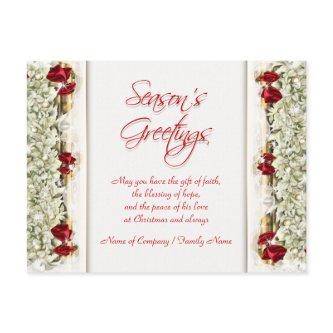 Christmas sayings Xmas Corporate thanks Holiday Postcard