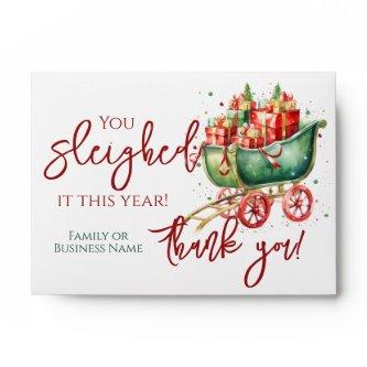 Christmas Sleigh Cash Money Gift Envelope