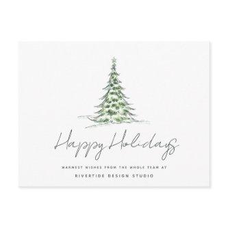 Christmas Tree Business Logo Corporate Holiday Postcard