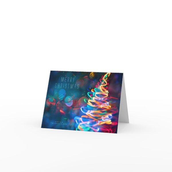 Christmas Tree Lights Bokeh Giant Greeting Holiday Card