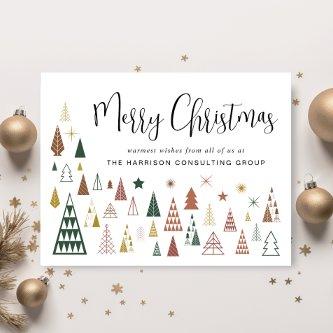 Christmas Trees Business QR Code Logo Corporate Holiday Card