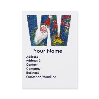 CHRISTMAS W LETTER / SANTA CLAUS WITH RED RIBBON