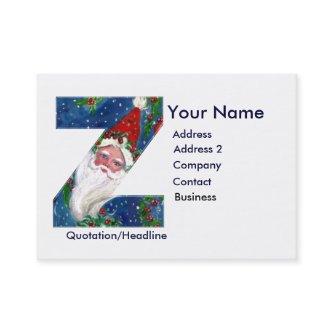 CHRISTMAS Z LETTER / SANTA CLAUS WITH RED RIBBON