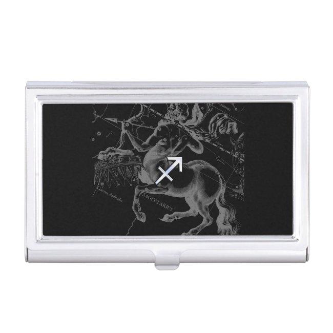 Chrome Like Sagittarius Zodiac Sign Hevelius Decor  Case