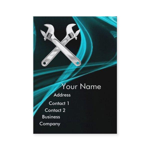 CHROME SKULL AND WRENCHES METAL MECHANICS