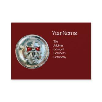 CHROME SKULL BLACK AND RED RUBY MONOGRAM