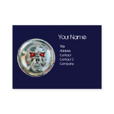 CHROME SKULL BLUE AND RED RUBY MONOGRAM