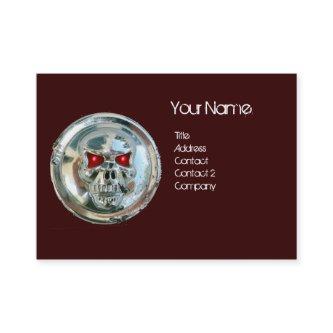 CHROME SKULL BROWN AND RED RUBY MONOGRAM